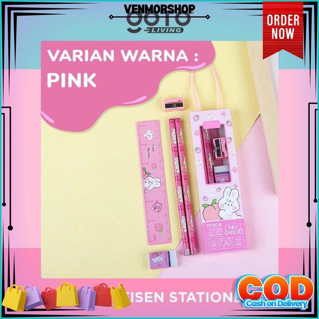 

Goto Weisen Set Paket Alat Tulis Penghapus Serutan Pensil Penggaris Promo