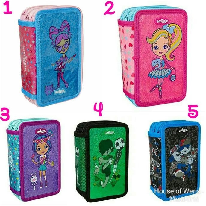 

Smiggle Squad Triple Pencil Case Kit - Tempat Pensil Set Smiggle - Hijau Tua
