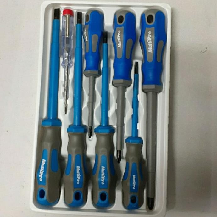 Multipro Obeng Listrik Insulated Set Electrican Screwdriver Set 7Pcs