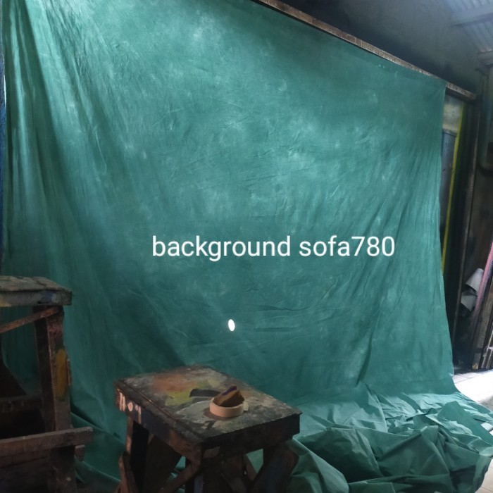BACKGROUND STUDIO FOTO MUSLIN ABSTRAK HIJAU TOSCA UK 3X5M