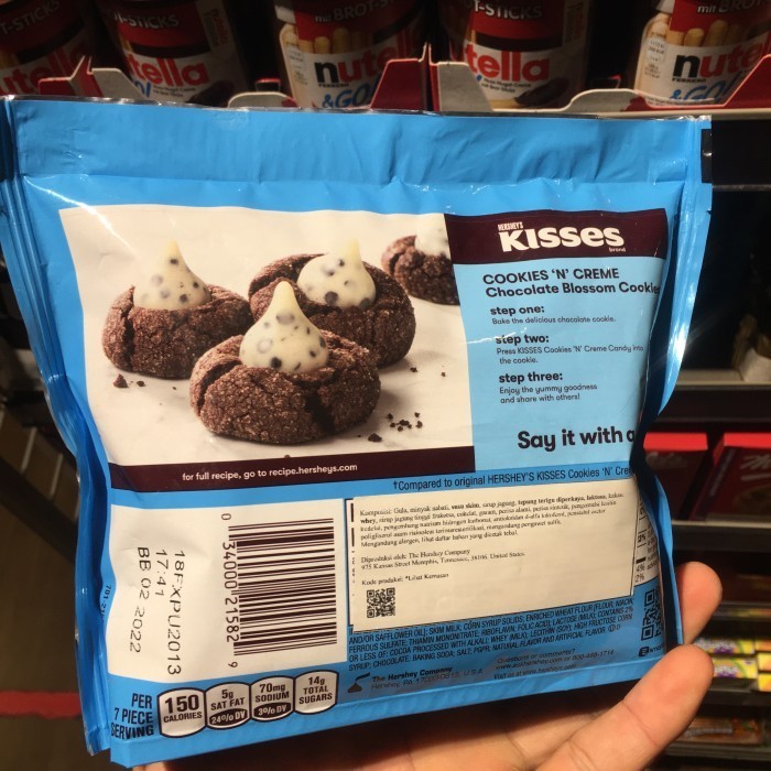 

hersheys kisses cookies N creme chips 10.6OZ F67A
