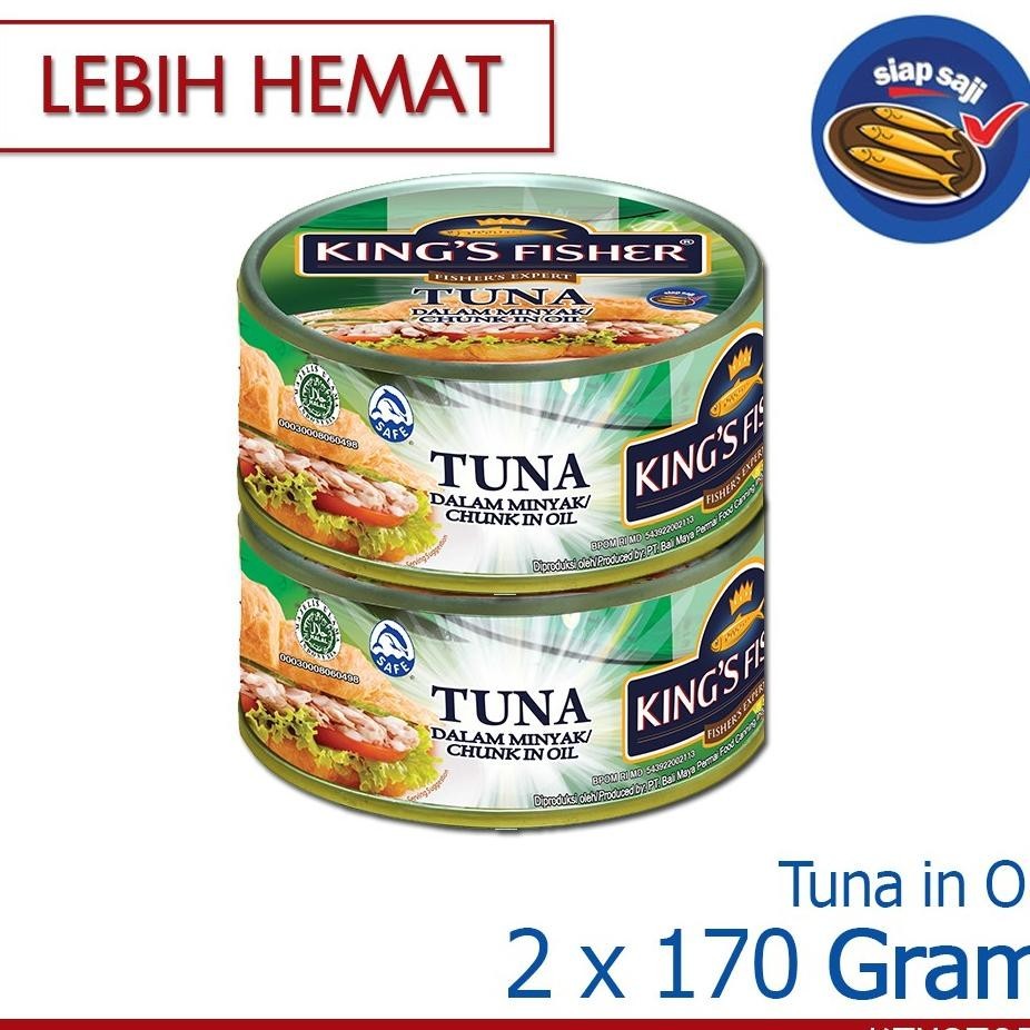 

Ktmstore Paket 2 Pcs King'S Fisher Tuna Dalam Nyak Nabati Tuna In Oil Daging Tuna Makanan Kaleng 170 G