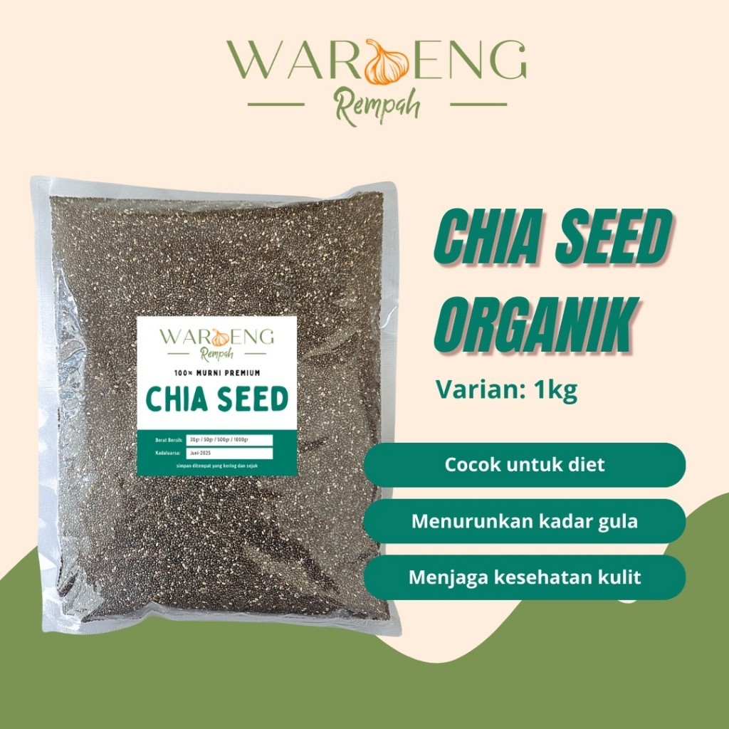 

Chia Seed Organik 1kg / Waroeng Rempah Murah