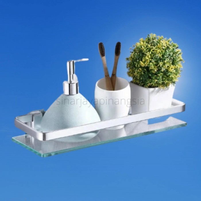 RAK KACA / TATAKAN KACA / PLANGSET KACA PAGAR ALUMINIUM