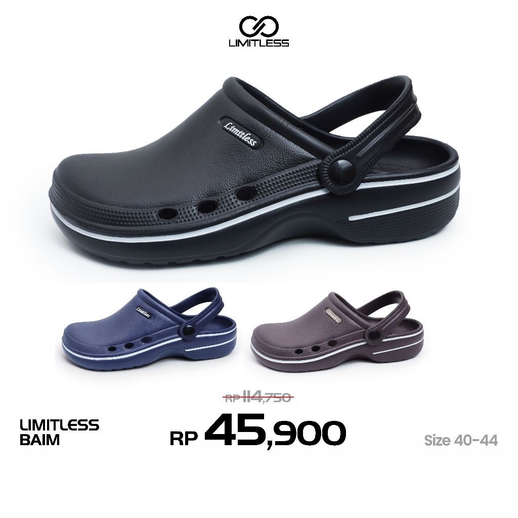 Sandal Hiu // Limitless - Baim Sandal Cowok Slop Medis Extralight Phylon - Size 40-44