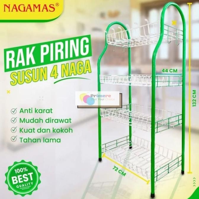 [New] Rak Wastafel Cuci Piring / Rak Piring Wastafel Stainless 4 Susun