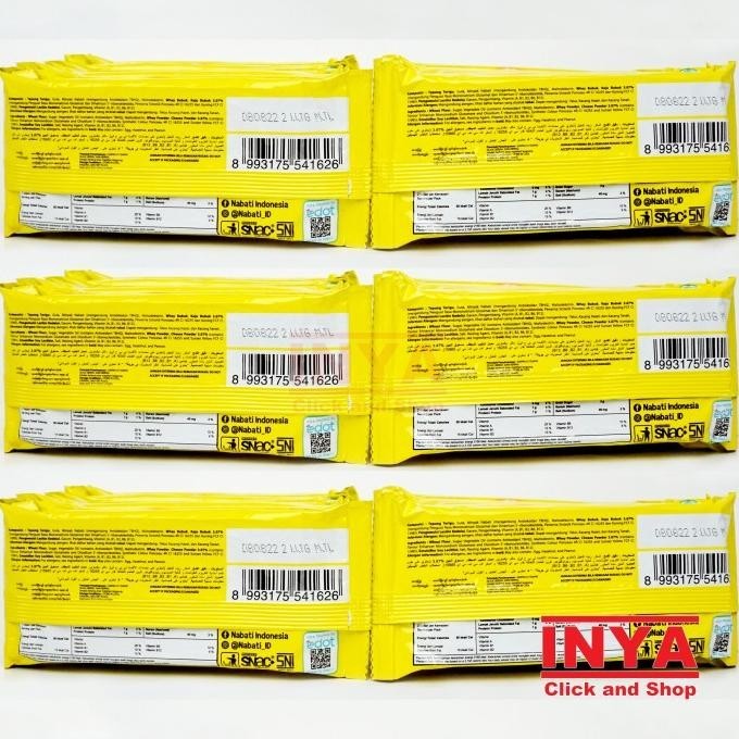 

Richeese Nabati Wafer 20x17gr Pack - Cheese Cream Wafer