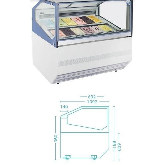 [Best Quality] Gea Gelato Showcase July20 / Kulkas Khusus Es Krim Gelato Gea July 20