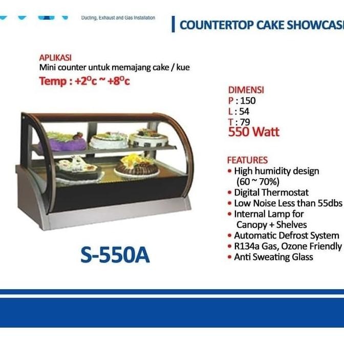 [New] Showcase Cake / Countertop Cake Showcase Gea S-550A / Cooler