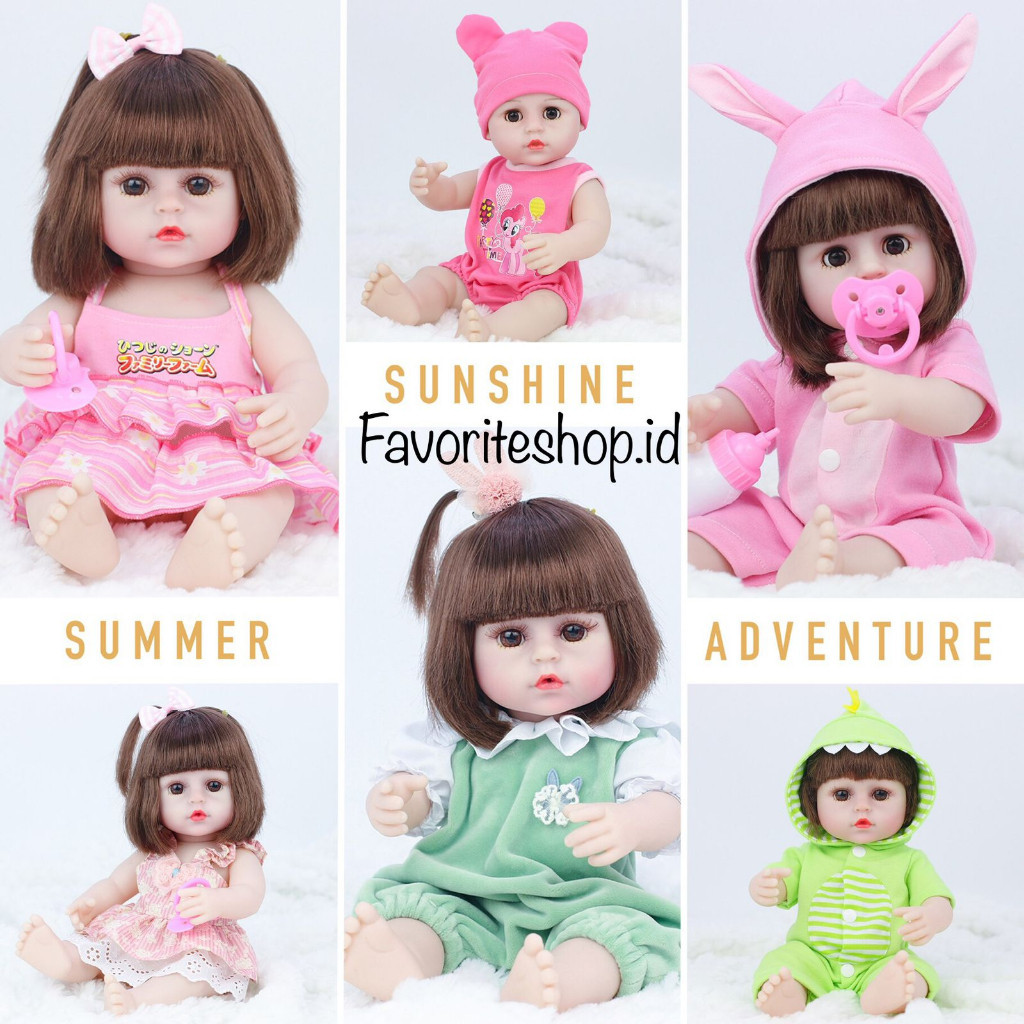 Promo Boneka Murah // 42cm TERLENGKAP TERJANGKAU Boneka Reborn Bayi Alive Minum Pipis Silikon