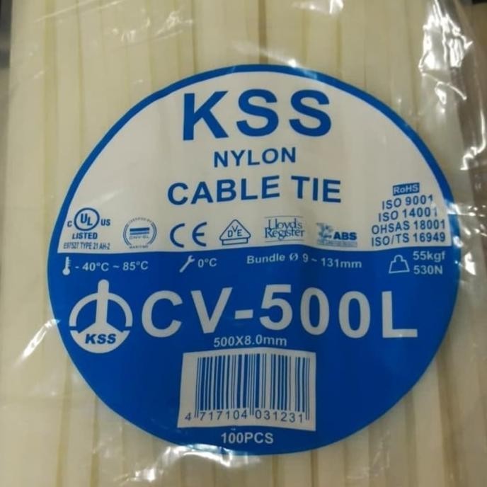 

Kabel Ties CV 500 KSS 8 mm Gemuk isi 100 pcs ( Cable Tie / Ties )
