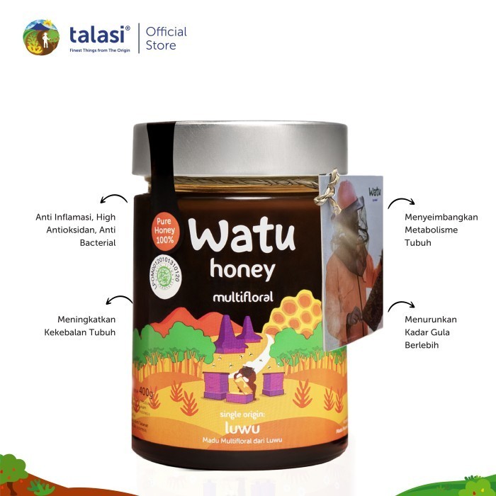 

Ready Watu Multifloral Honey - Madu Asli Luwu 400gr Sulawesi Selatan