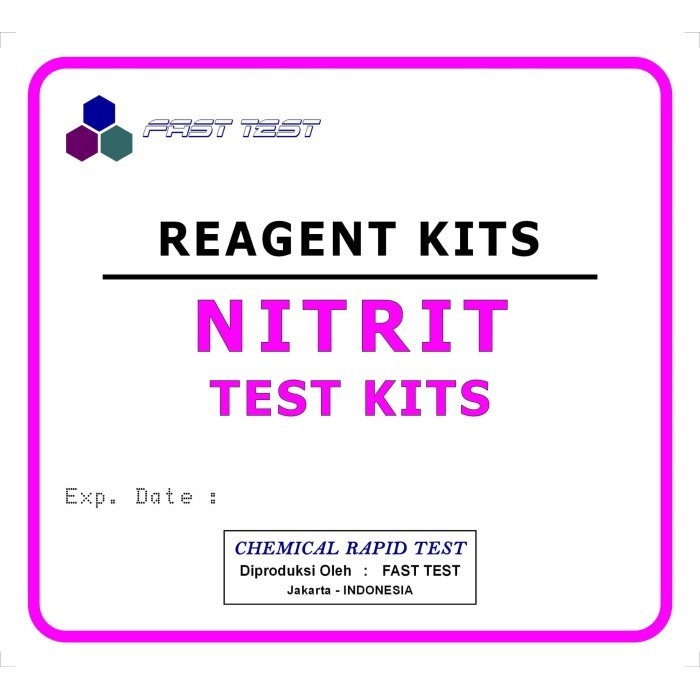 Reagent Test Kit Nitrit NO2, Alat Uji Cepat Nitrit Nitrite