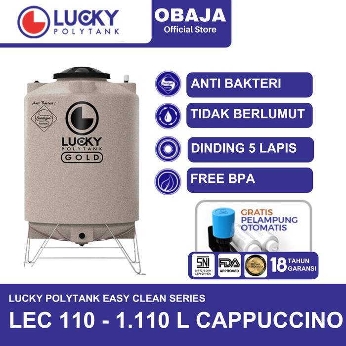 Lucky Polytank Toren / Tandon Air E Clean 110 Lucky Polytank Cappucino