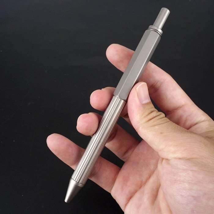 

Ready Kesoto Retractable Ballpoint Pen Titanium Alloy Supplies Bolt Action P