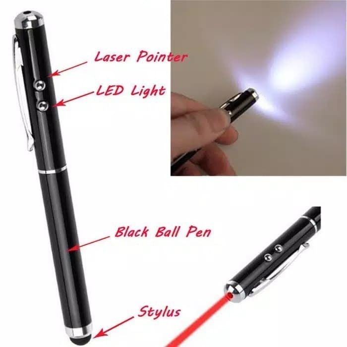 

Ready Pulpen Laser Pointer 4 In 1 Penunjuk Laser Senter Pulpen