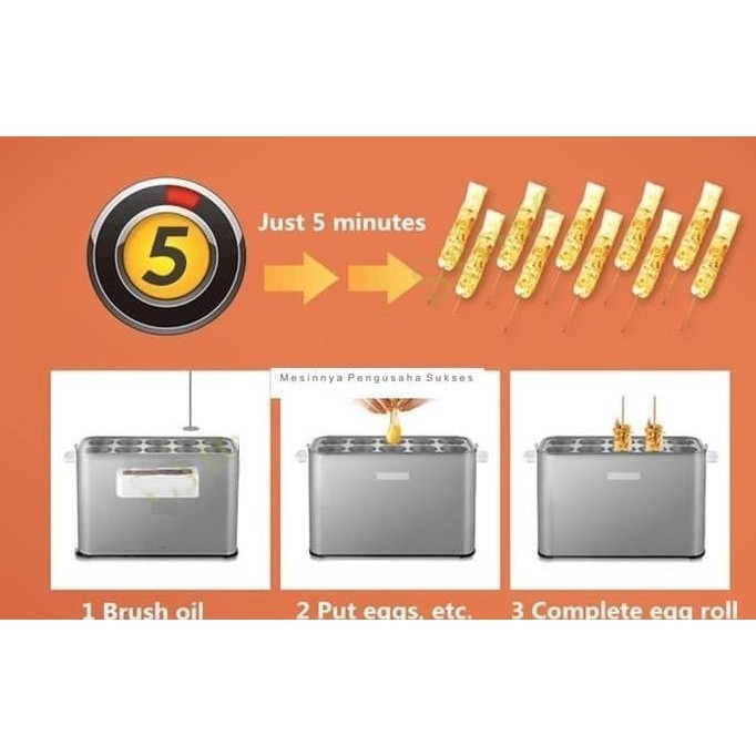 [New] Mesin Egg Roll 10 Lubang Listrik Alat Masak Pembuat Sostel Cetakan