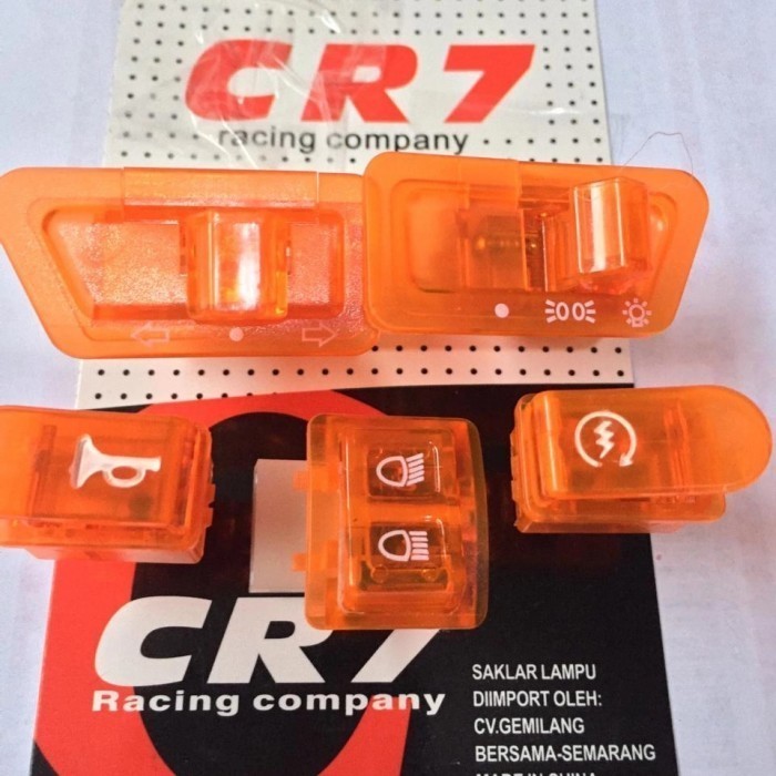 Saklar Set Variasi Warna Oranye-Cr7-Motor Honda Beat,Vario,Suprax 125.