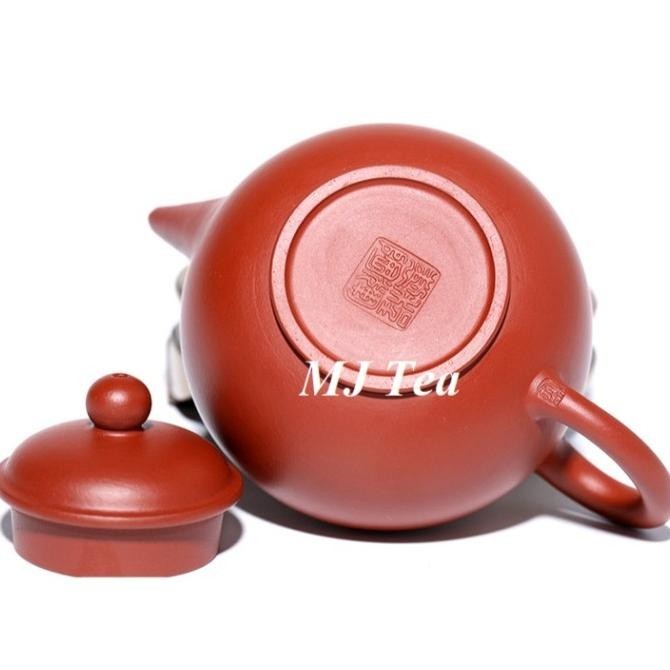 [Garansi] Horizontal Yixing Purple Sand Handmade Teapot Long Mouth - Teko Teh