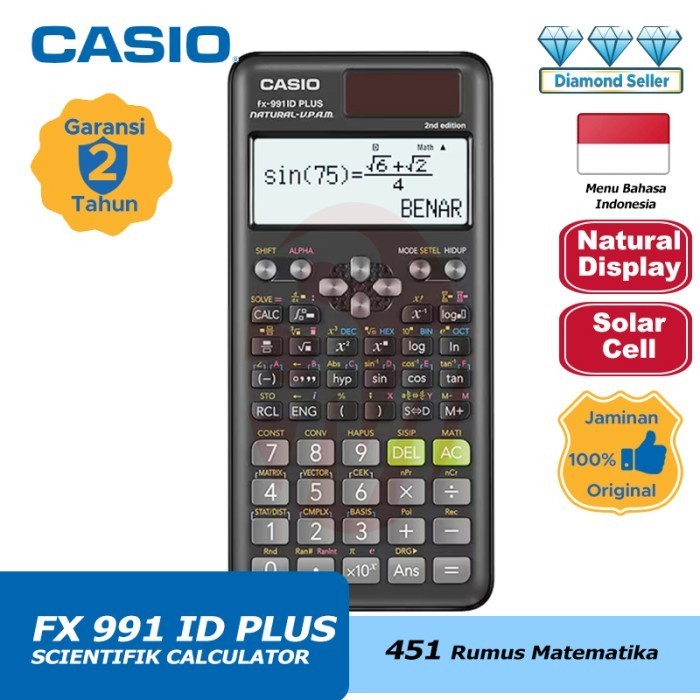 

Ready CASIO Scientifik FX-991 ID Plus