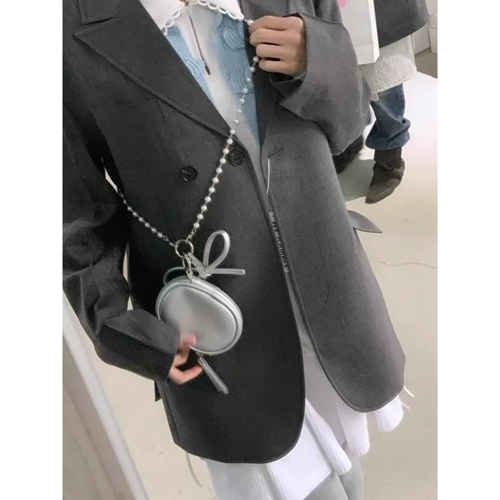 Dompet koin rantai mini Korea desain khusus 2024 tas pinggang gaya baru tas selempang tas headphone 