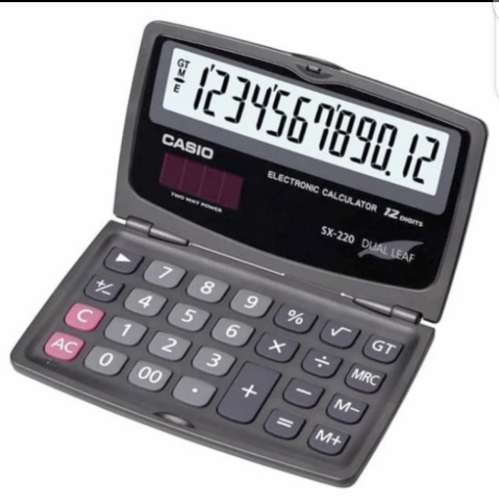 

Ready KALKULATOR LIPAT DUAL LEAF CASIO SX 220 ORIGINAL BERGARANSI 12 DIGIT