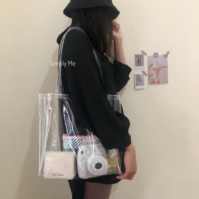 Tote Bag Transparan Tas Selempang Transparan