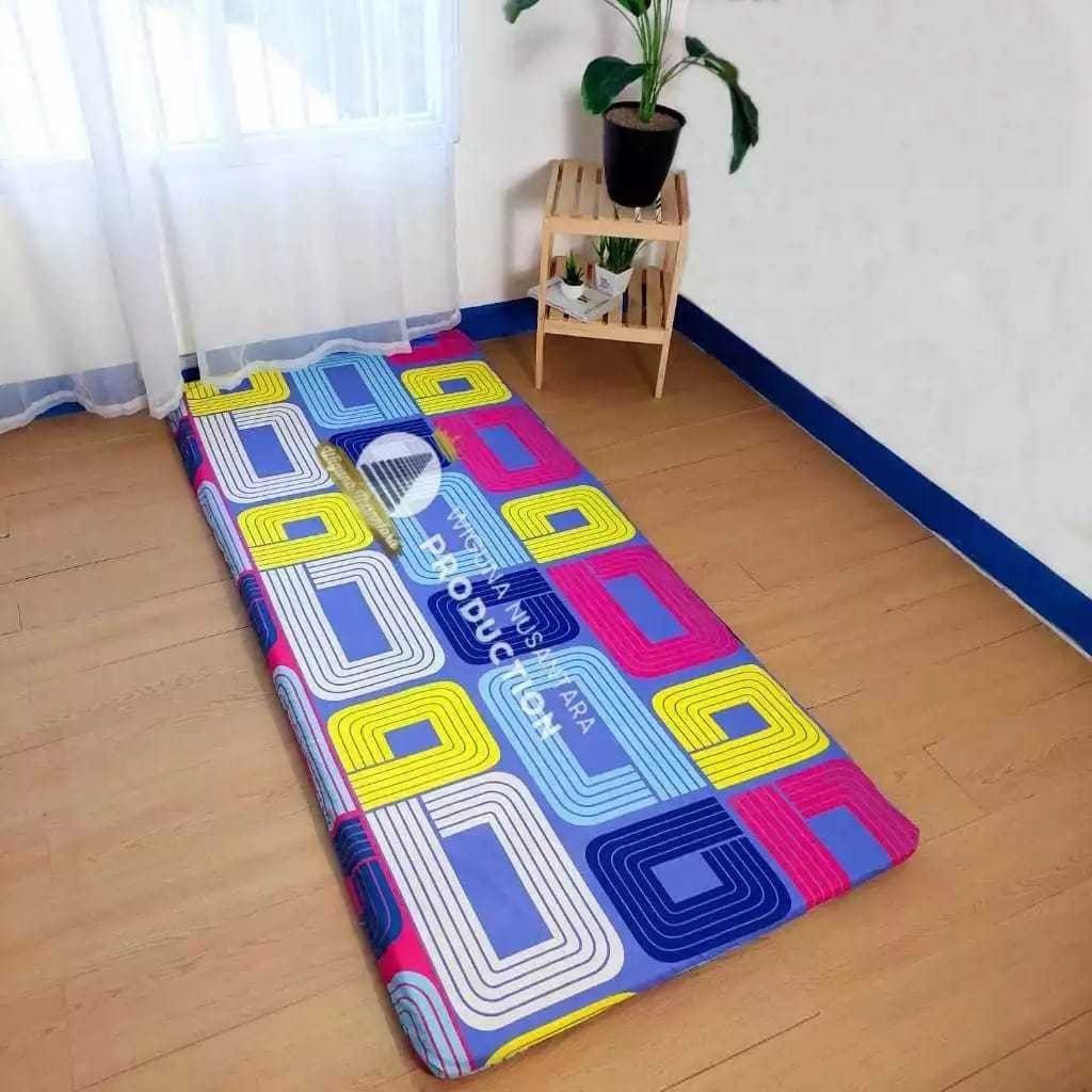 (INSTAN KURIR) Kasur lipat busa dacron 5cm murah tikar santai dirumah diteras piknik camping aman