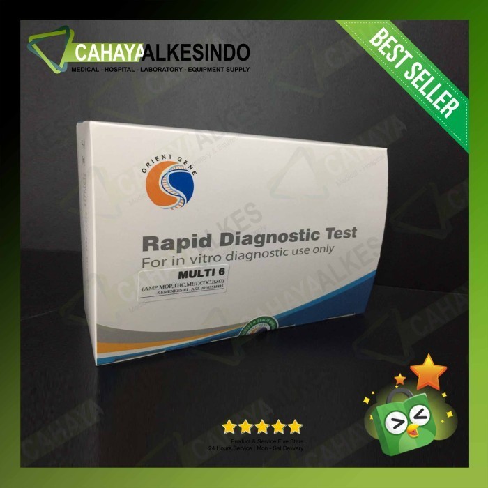 Rapid Test Narkoba- 6 Parameter Orient Gene Alat Tes Multidrug 6P 6 P