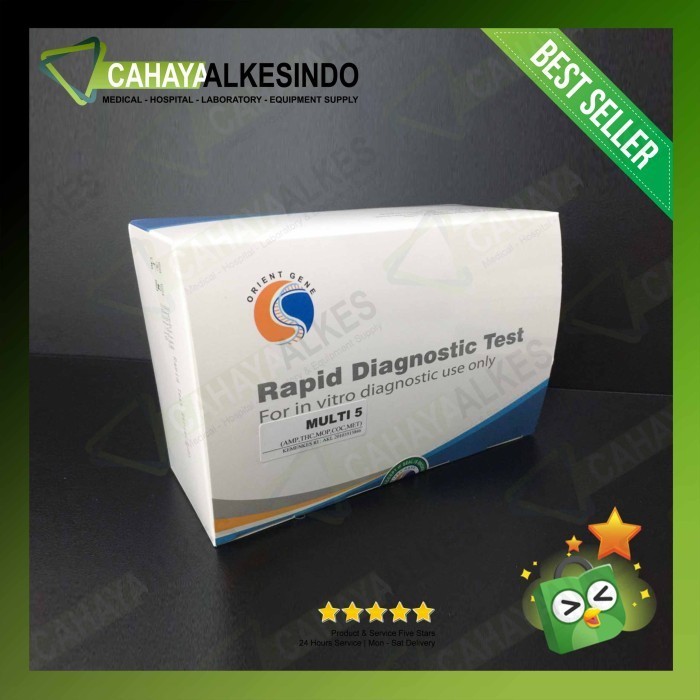 Rapid Test Narkoba- 5 Parameter Orient Gene Alat Tes Multidrug 5P 5 P
