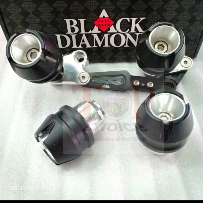 Unik Frame Slider Knalpot Pelindung Knalpot Black Diamond Honda Pcx 160