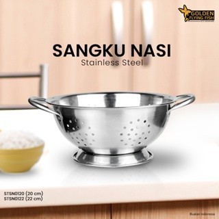 SANGKU NASI STAINLESS STEEL STSN0122 - GOLDEN FLYING FISH