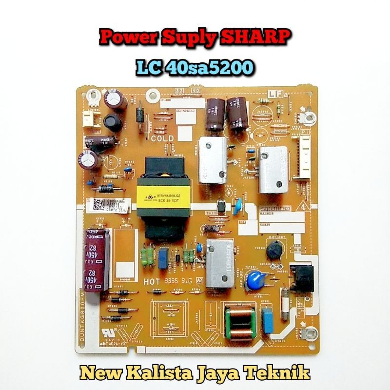 POWER SUPLY TV SHARP LC 40SA5200 ORIGINAL QPWBFG800WJN4 PSU SHARP 40SA5200I 40SA5200X REGULATOR TV L
