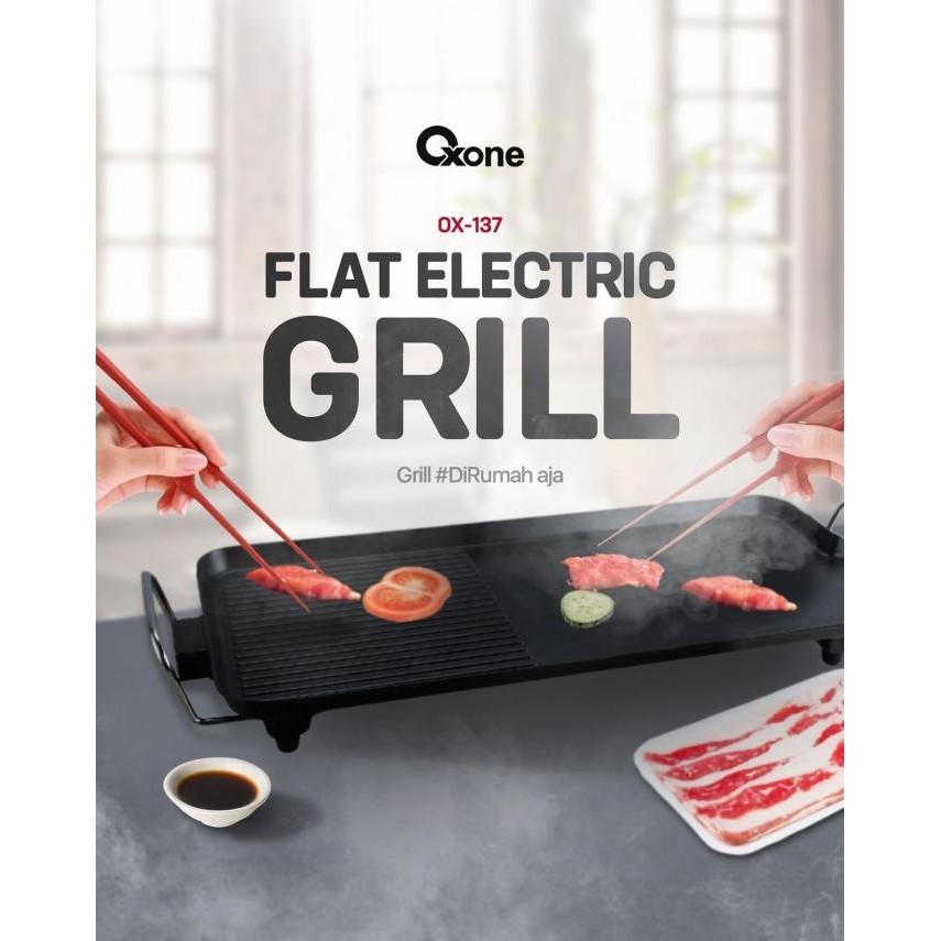 [Ready Stock] Oxone Premium Multi Function Flat Electric Grill Ox-137 Bbq Pan Ox137