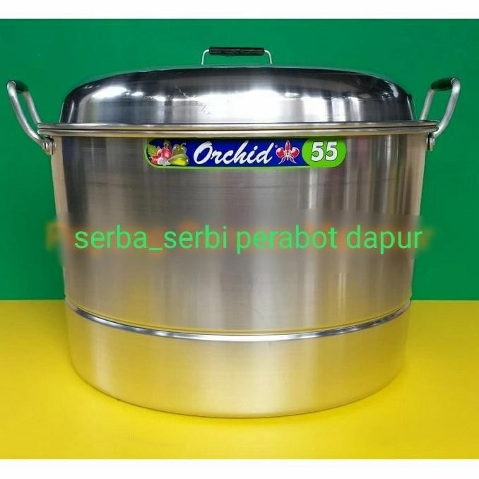 [Baru] Panci Orchid Sg 55 Cm / Panci Kukus / Panci Alumunium / Panci Dandang