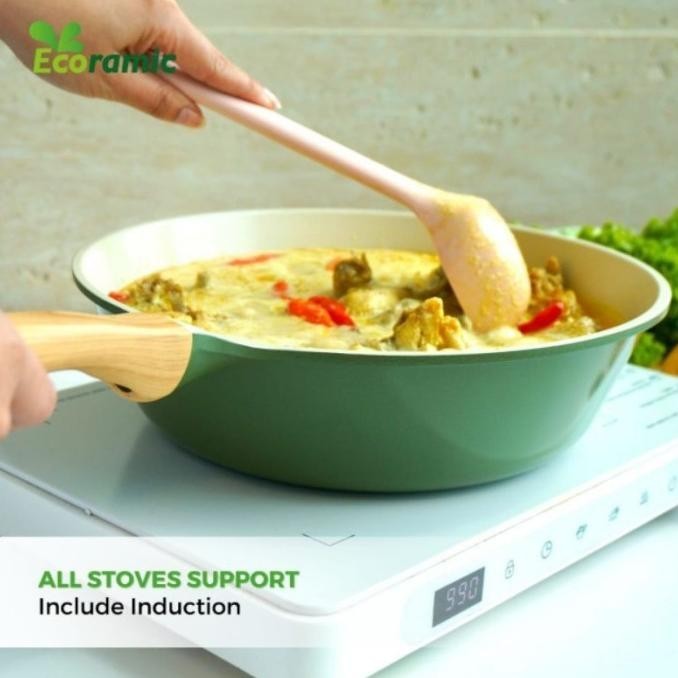 [Baru] Ecoramic Avocado Pan Set Teflon Cookware