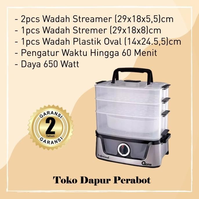 [New] Oxone Alat Kukus Penghangat Makanan Food Steamer Kukusan Listrik