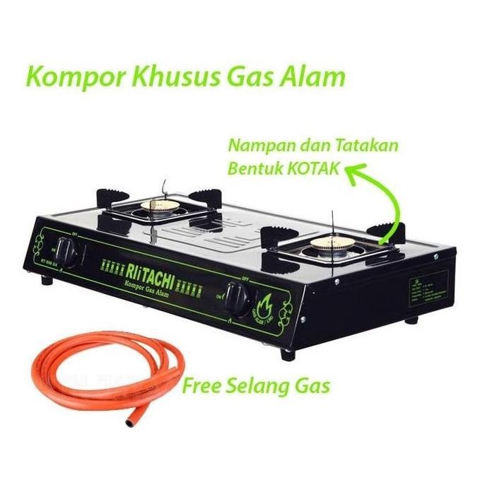 [Ready] Kompor Gas Alam 2 Tungku Kompor Lng Merk Rlitachi