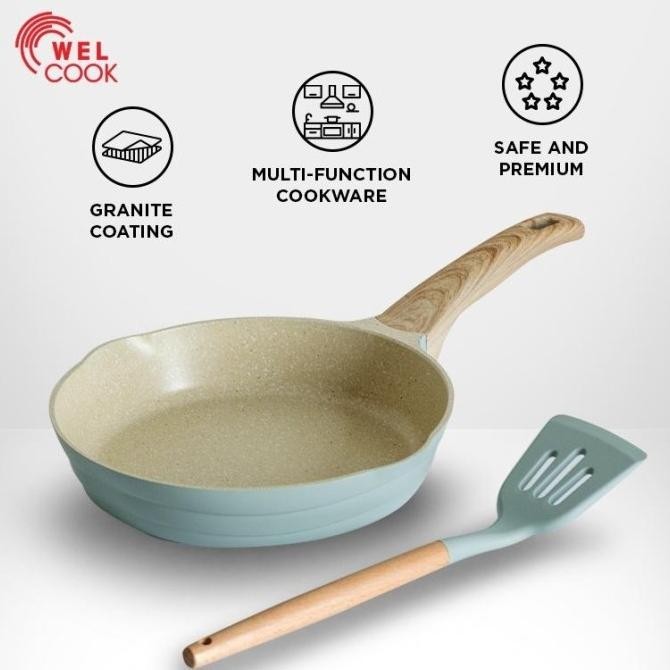 [Promo] Welcook 5 Pcs Midori Series Panci Antilengket Set Masak Goreng