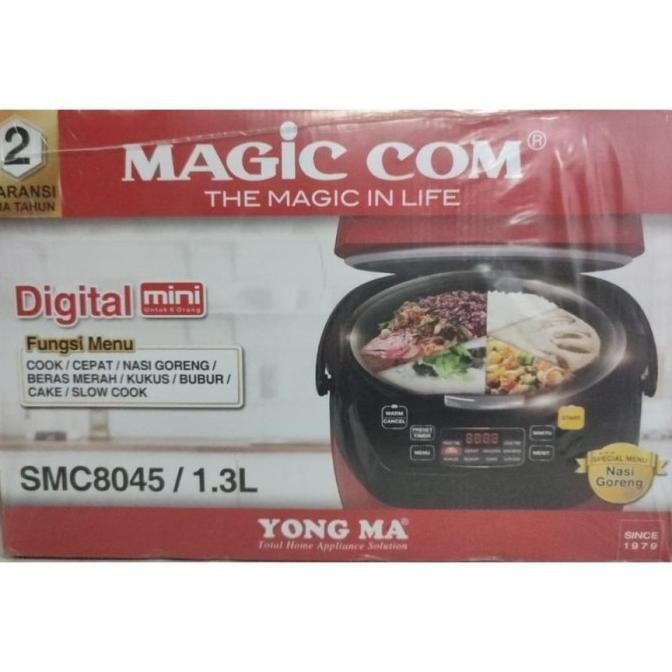 [Ready Stock] Yongma Magic Com Rice Cooker Mini Digital 1,3 Liter Smc-8045