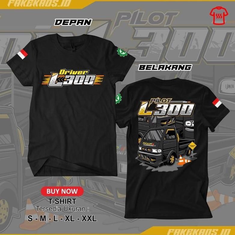 Kaos Driver L300 T-Shirt Pilot L300 Pakaian  Baju Anak Dewasa Pria Wanita