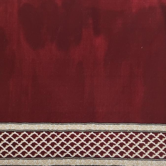 [Garansi] Karpet Masjid Turki Tebal 22Mm Gizem Al Saray 3001A Merah Polos