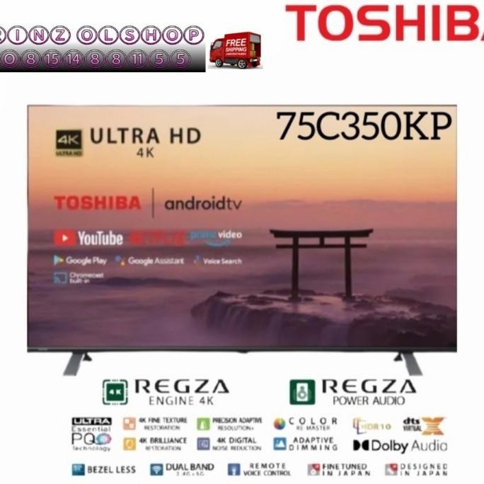 [Promo] Led Tv Toshiba 75C350Kp Android Smart Tv Uhd 4K Hdr 55 Inch 75C350