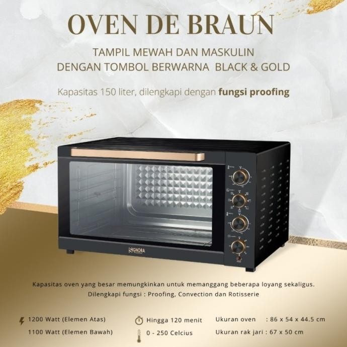 Oven Signora DE BRAUN 150 LITER + BONUS