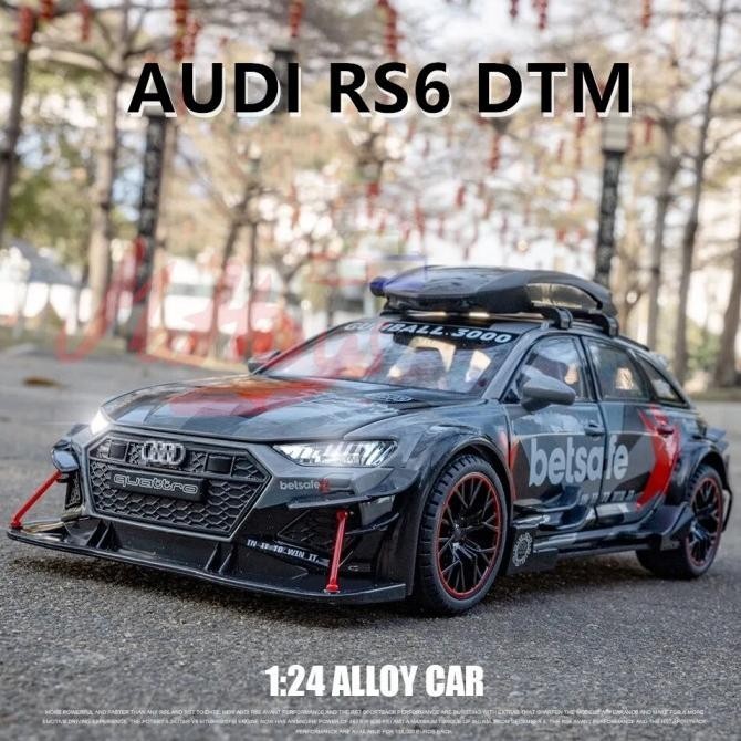 Diecast Jinlifang Model Audi Rs6 Dtm 1:24 Alloy Material Koleksi