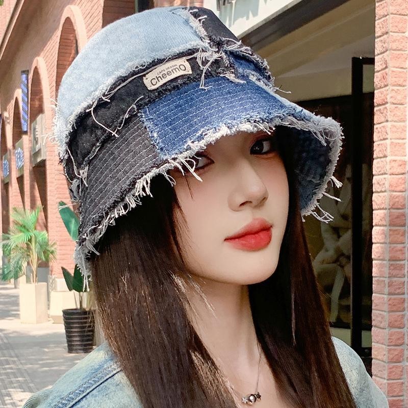 Topi Nelayan Jean Rasa Desain Minoritas Jepang Topi Anak-anak Musim Panas Pelindung