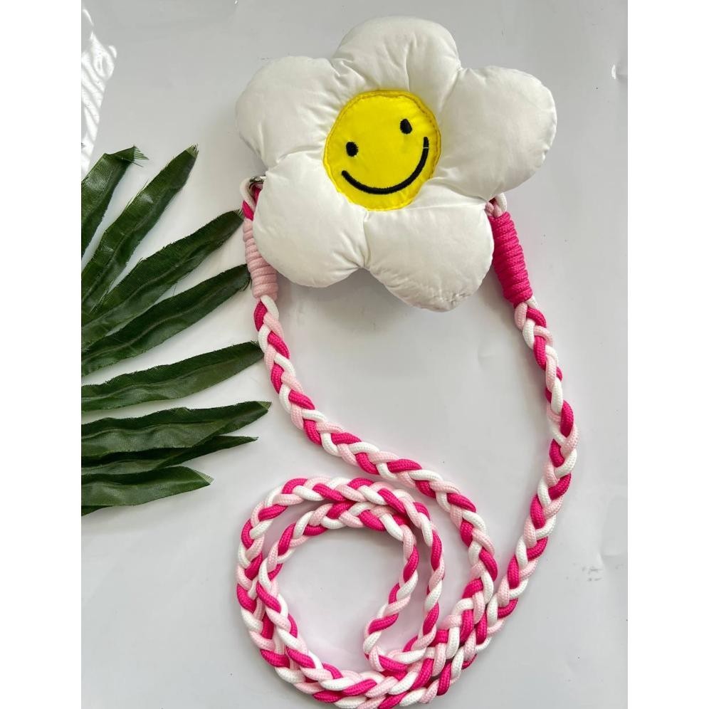 Up15 Tali Panjang Strap Lanyard Gantunga Handphone Smile Flower Bisa Untuk Iphone Dan Android [Terba