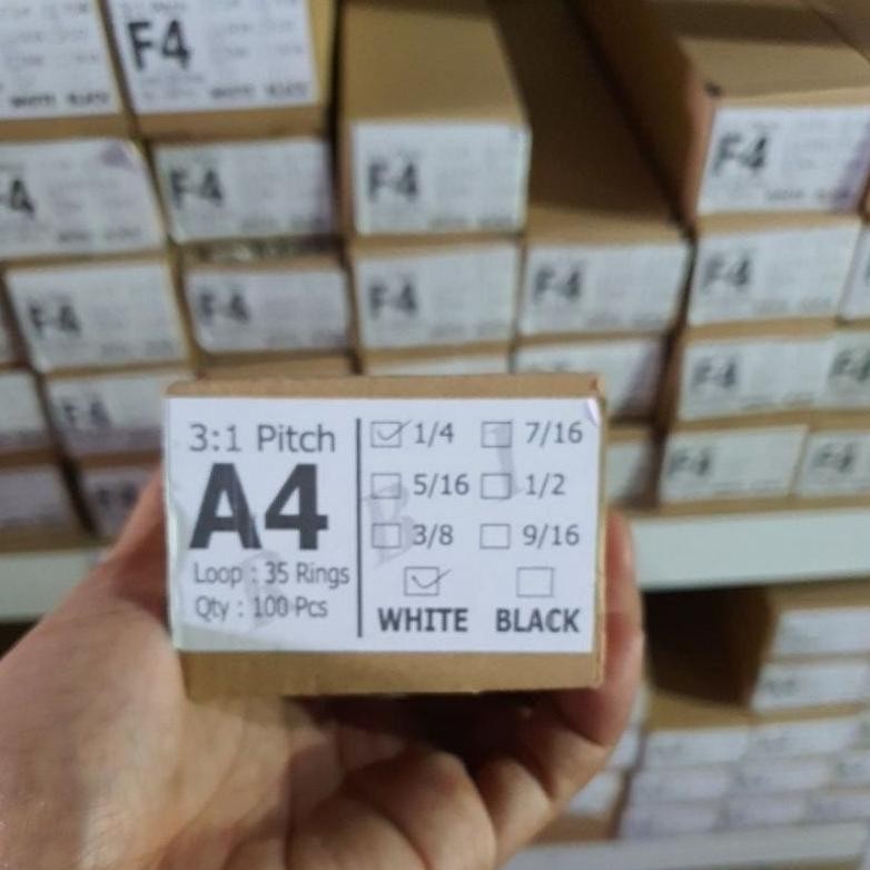 

We69 Ring Kawat Jilid No.4. 1/4 Pitch 3:1 - 1 Box Isi 100Pcs Murah [Terbaru | Terlaris | Promo | Mega Sale | Cuci Gudang | Best Seller | Promo Special | Big Sale | Super Sale | Diskon Gede | Buruan Beli | Diskon Toko | Promo Gila | Mumer | Hemat | Gratis