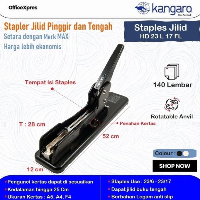 

Hekter / Alat Stapler Besar HD 23L17 Kangaro Sejenis MAX HD 12-L/17