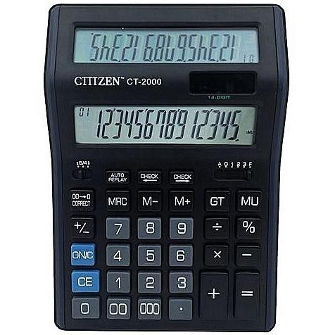 

Berkualitas Kalkulator Citizen Ct 2000 - 14 Digit - Kalkulator Dengan Tampilan 2 Layar - Hight Quality Promo